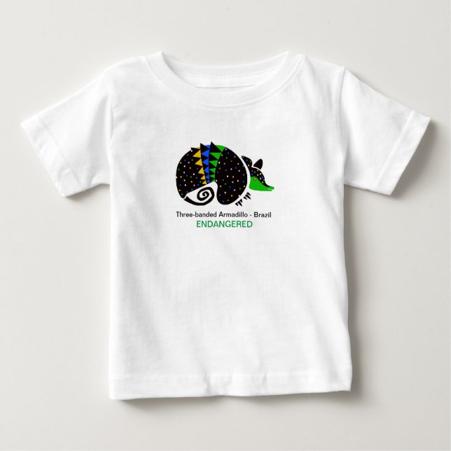Camiseta De Bebé Animales silvestres - ARMADILLO - Brasil - Animale (Anverso)