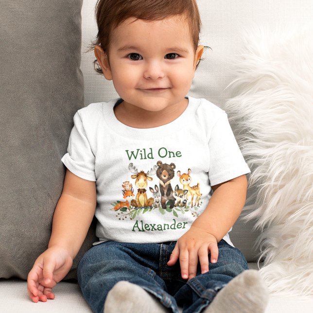 Camiseta De Bebé Animales silvestres de bosque de bosques de bosque (Subido por el creador)