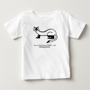 Camiseta De Bebé Animales silvestres - FERRET - Gráfico animal en p