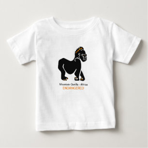 Camiseta De Bebé Animales silvestres - GORILLA - Ape-Primate - Áfri
