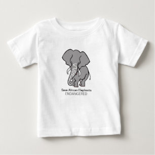 Camiseta De Bebé Animales silvestres - Salven a los efantes african