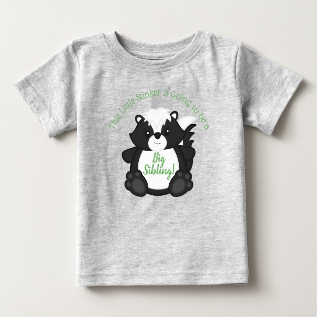 Camiseta De Bebé Animales Skunk Baby Shower Woodland (Anverso)