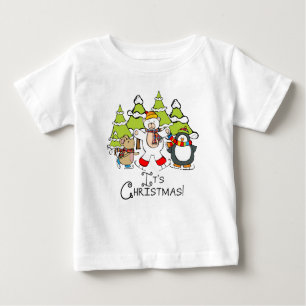 Camiseta De Bebé Animales son Navidades