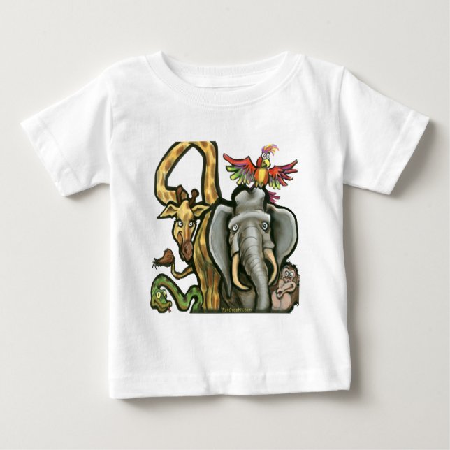Camiseta De Bebé Animales zoológicos (Anverso)