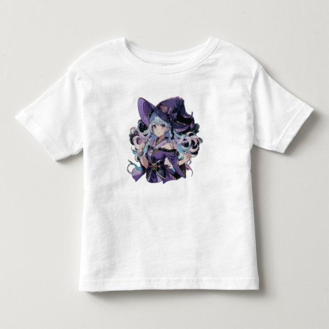 Camiseta De Bebé Anime/Bruja/Halloween  (Anverso)