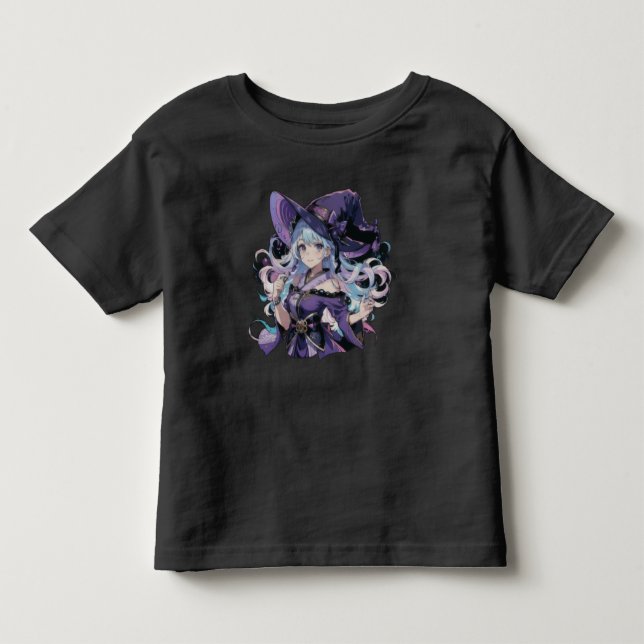 Camiseta De Bebé Anime/Bruja/halloween  (Anverso)