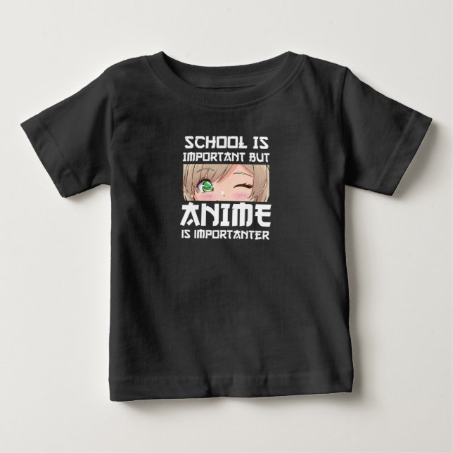 Camiseta De Bebé Anime Merch Shirt Un Chica que ama a Anime y (Anverso)