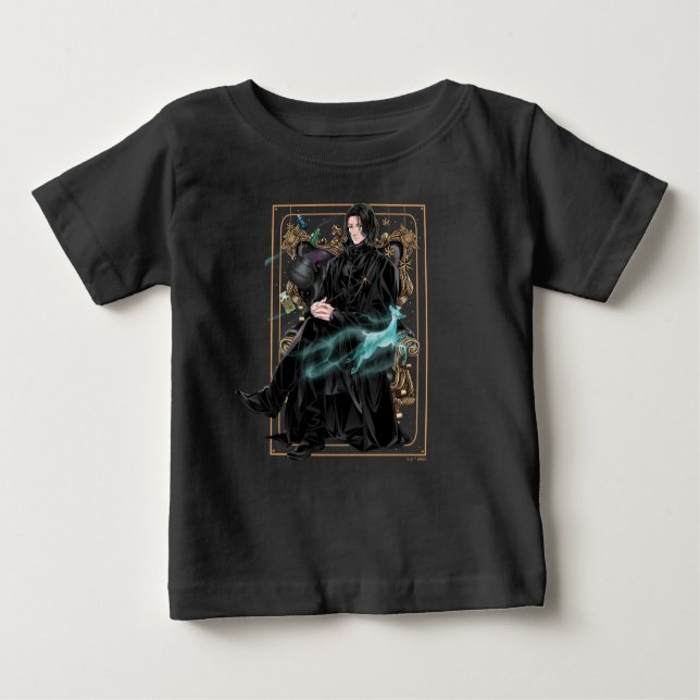 Camiseta De Bebé Anime Profesor Severus Snape sentado (Anverso)