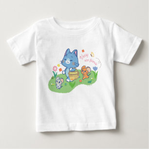 Camiseta De Bebé Anime Tom, Jerry y Tuffy Picnic