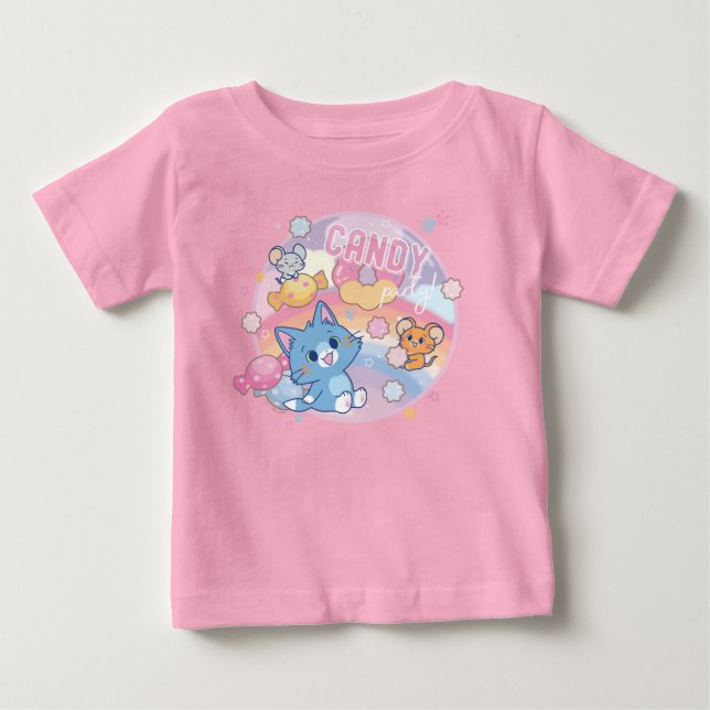 Camiseta De Bebé Anime Tom y Jerry Candy Fiesta (Anverso)