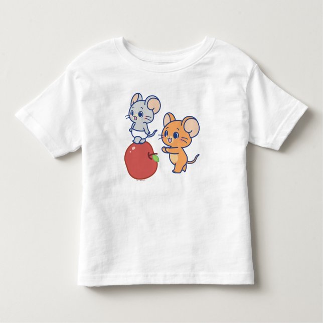 Camiseta De Bebé Anime Tuffy y Jerry Apple Rolling (Anverso)
