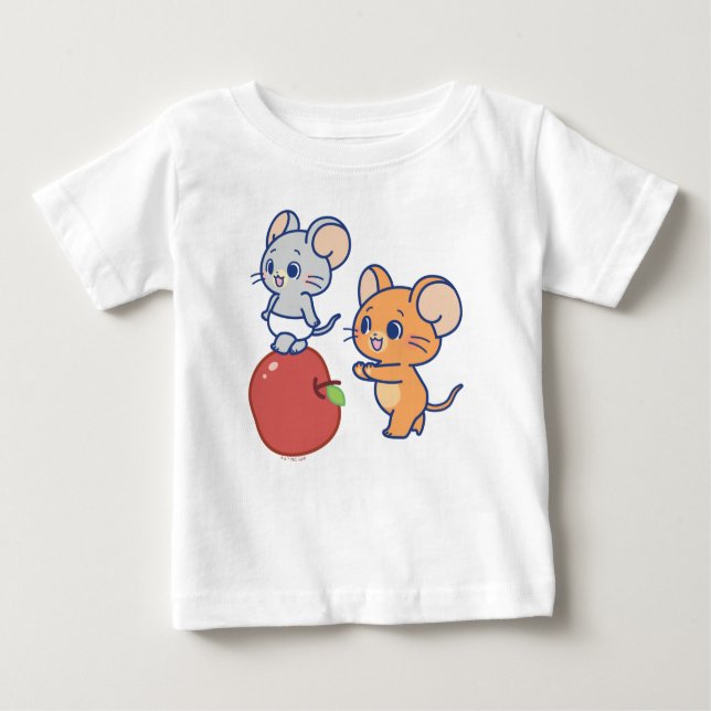 Camiseta De Bebé Anime Tuffy y Jerry Apple Rolling (Anverso)