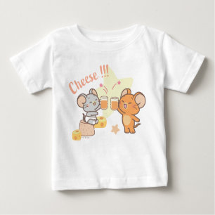 Camiseta De Bebé Anime Tuffy y Jerry Cheese