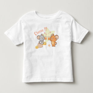 Camiseta De Bebé Anime Tuffy y Jerry Cheese