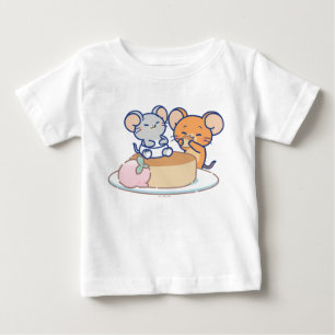 Camiseta De Bebé Anime Tuffy y Jerry Cheesecake