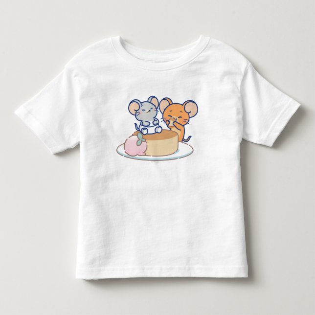 Camiseta De Bebé Anime Tuffy y Jerry Cheesecake (Anverso)