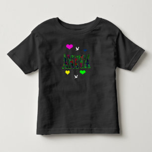 Camiseta De Bebé Anita, nombre logotipo con corazones de amor, 