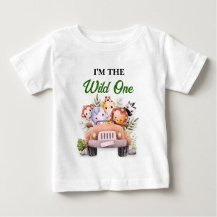 Camiseta De Bebé Aniversario de los animales salvajes de un Safari