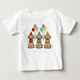 Camiseta De Bebé Aniversario de los Cachorros de Golden Retriever