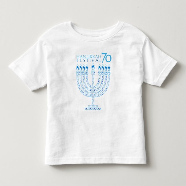 Camiseta De Bebé Aniversario del Festival de las Luces de Hanukkah  (Anverso)