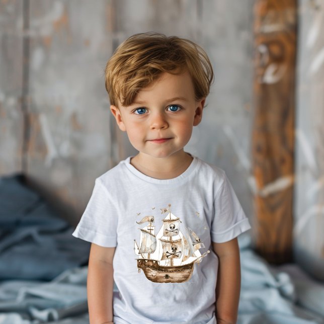 Camiseta De Bebé Aniversario del tema nautical del barco pirata Bro (Subido por el creador)