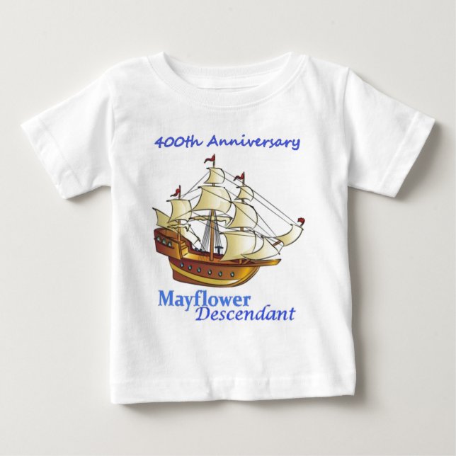 Camiseta De Bebé Aniversario del velero del descendiente de (Anverso)