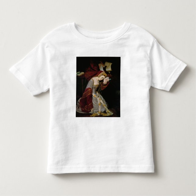Camiseta De Bebé Anne Boleyn en la Torre, detalle, 1835 (Anverso)
