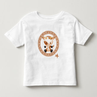 Camiseta De Bebé Año chino adornado de la vaca del buey