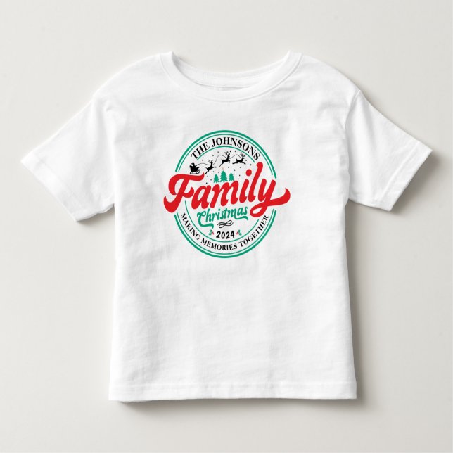 Camiseta De Bebé Año de coincidencia de grupo de Navidades familiar (Anverso)