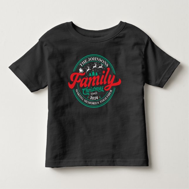 Camiseta De Bebé Año de coincidencia de grupo de Navidades familiar (Anverso)
