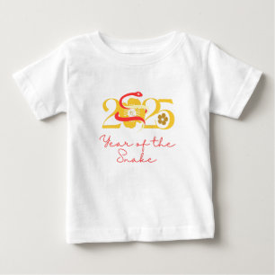Camiseta De Bebé Año de la Serpiente 2025 flor