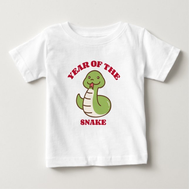Camiseta De Bebé año de la serpiente bebé 2025 (Anverso)
