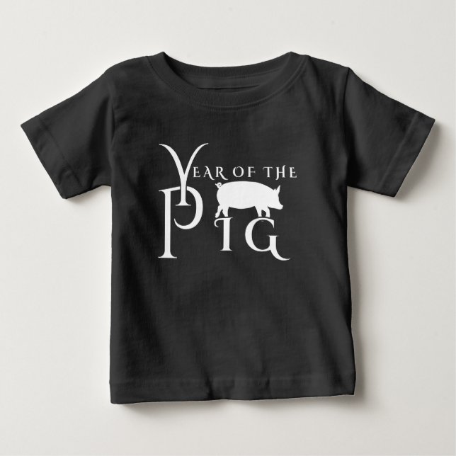 Camiseta De Bebé Año del cerdo (Anverso)