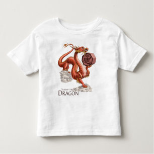 Camiseta De Bebé Año del Dragón Arte Zodiaco Chino