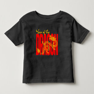 Camiseta De Bebé Año del Dragón Rojo Oro