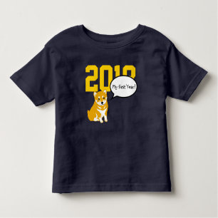 Camiseta De Bebé Año del perro shiba 2018 Tee bebé