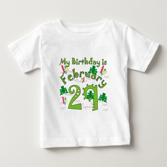 Camiseta De Bebé Año Salto Cumpleaños 29 Febrero (Anverso)