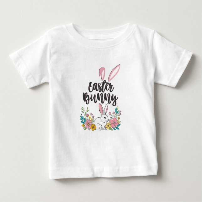 Camiseta De Bebé Años de conejo de Pascua (Anverso)