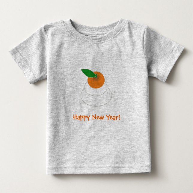 Camiseta De Bebé Años Nuevos de Mochi (Anverso)