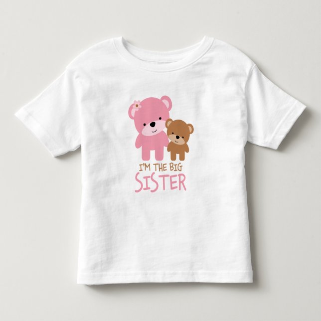Camiseta De Bebé Años "Soy la hermana mayor" (Anverso)