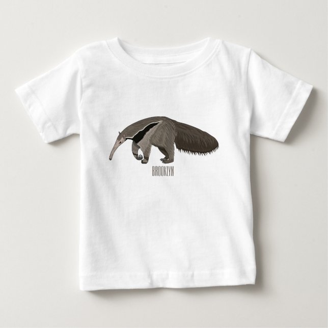 Camiseta De Bebé Anteater personalizado ilustracion (Anverso)