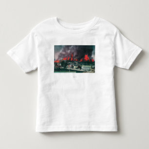 Camiseta De Bebé Antena de la ciudad ardiendo durante el fuego 1906