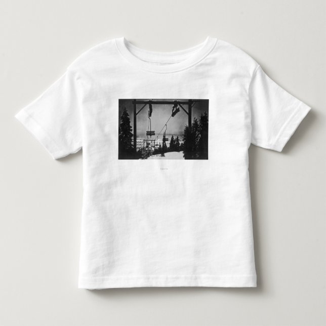 Camiseta De Bebé Antena de la ciudad de la telesilla de la montaña (Anverso)