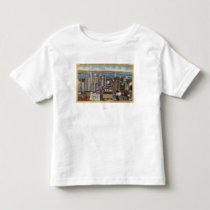 Camiseta De Bebé Antena del centro de la ciudad, opinión del puent