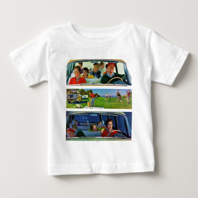 Camiseta De Bebé Antes, durante y después de comida campestre (Anverso)