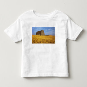 Camiseta De Bebé Antiguo granero rústico en un campo de trigo madur