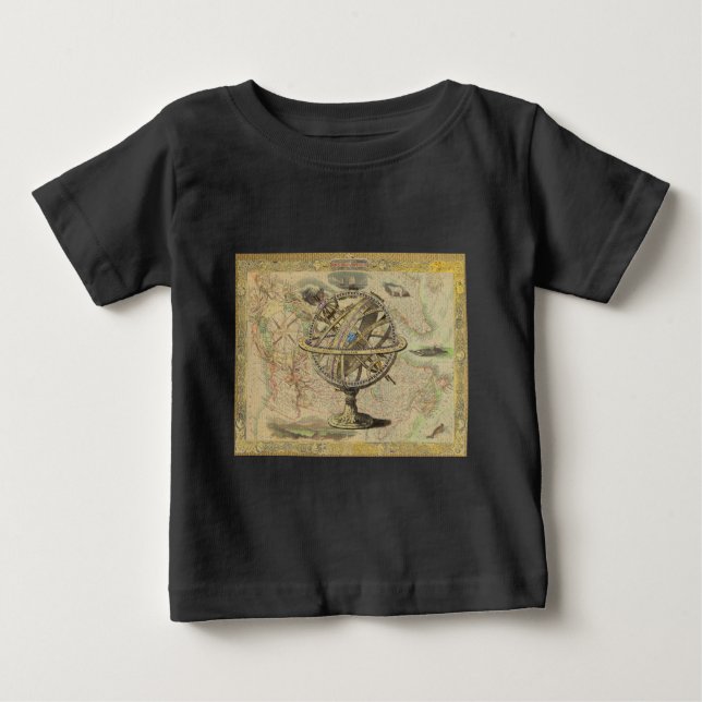 Camiseta De Bebé Antiguo mapa de América Británica Explorar Oso Pol (Anverso)