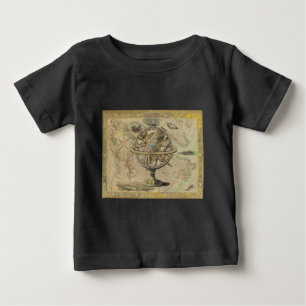 Camiseta De Bebé Antiguo mapa de América de la brújula del oso pola