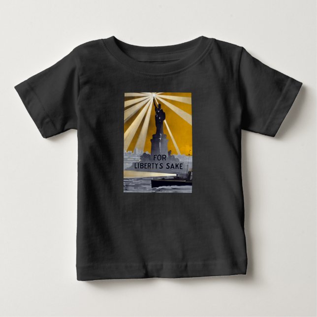 Camiseta De Bebé Antorcha de la Estatua de la Libertad y Armada de  (Anverso)
