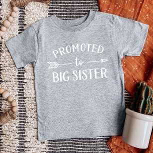Camiseta De Bebé Anuncio de Embarazo Ascendida a Hermana Mayor
